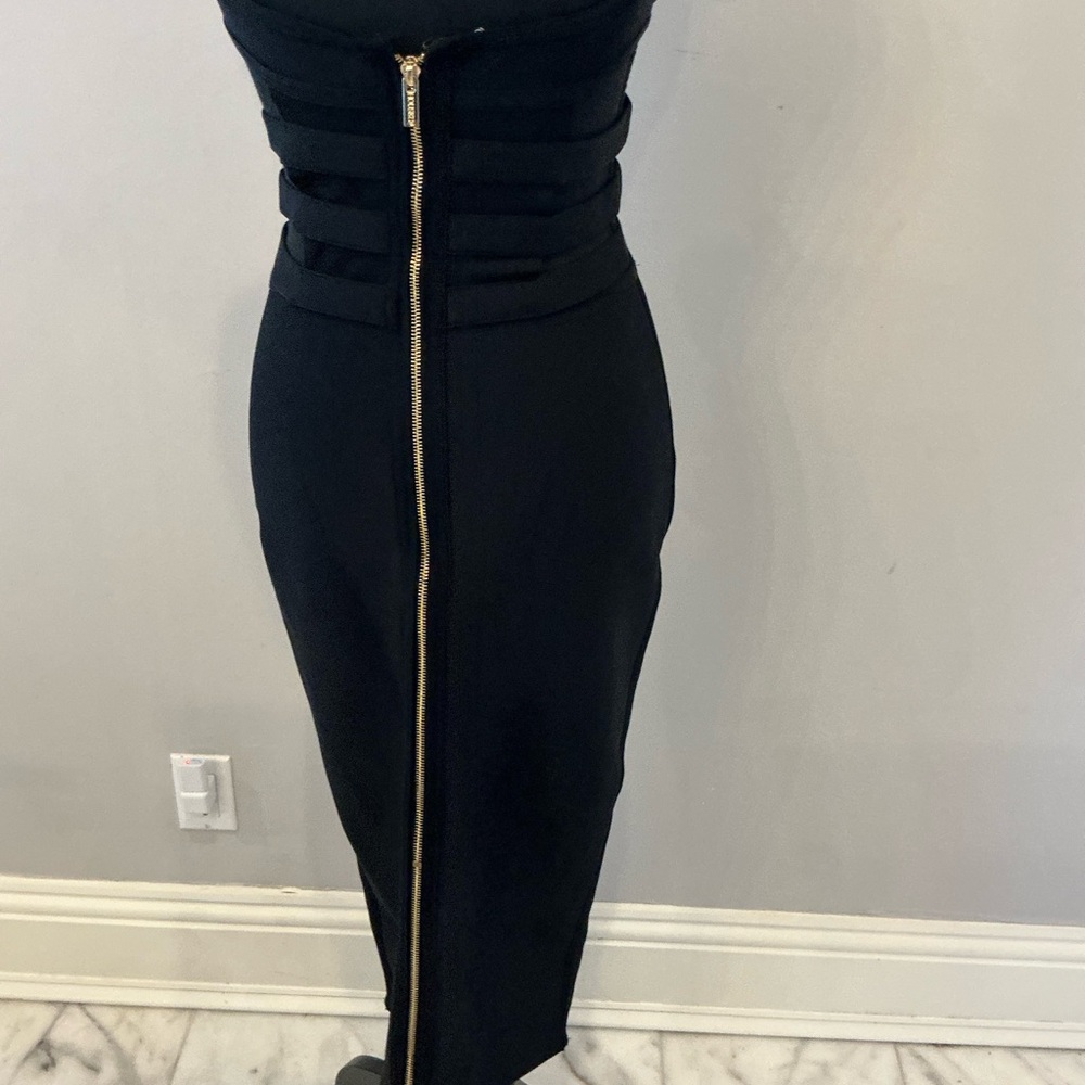 House Of London Elegant Black Evening Dress/midi - Picture 5 of 13